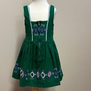 Hemara Austrian brindle Green Embroidered Kids Dress size 4